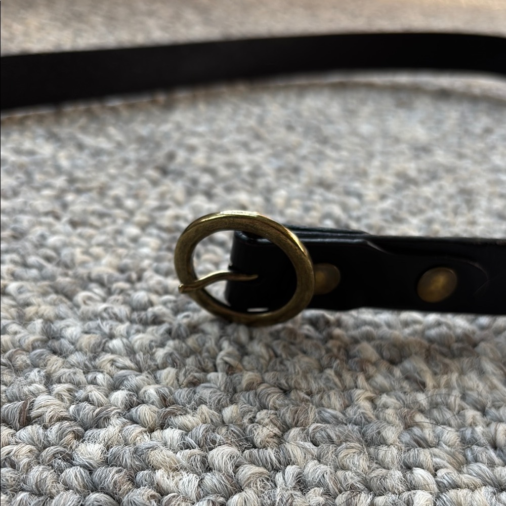 Elegant Black Leather Belt